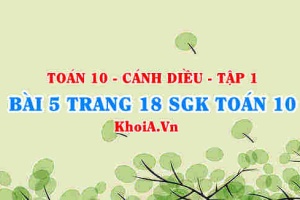 Bài 5 trang 18 SGK Toán 10 tập 1 Cánh Diều